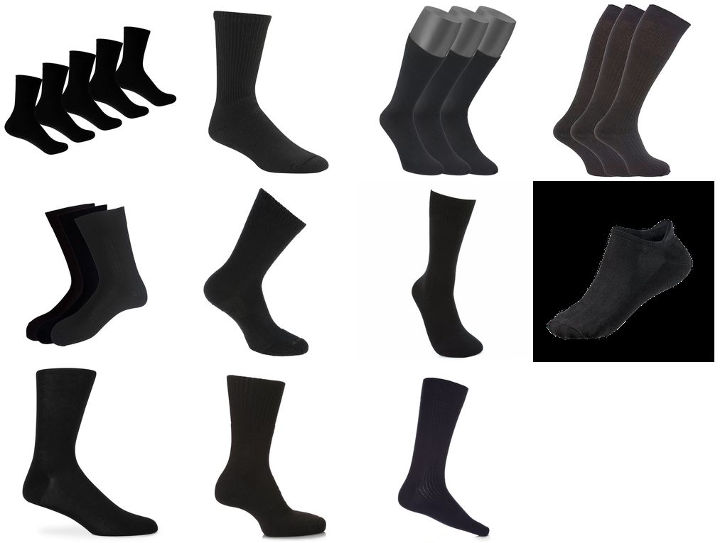 black cotton socks